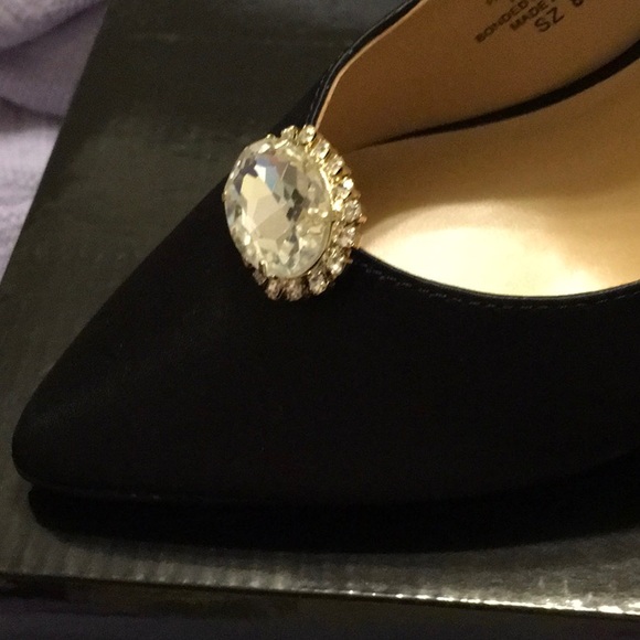 IMAN,8W,BLACK SATIN Heels,3”,NWT,NIB,Never worn SLINGBACK - Picture 3 of 10